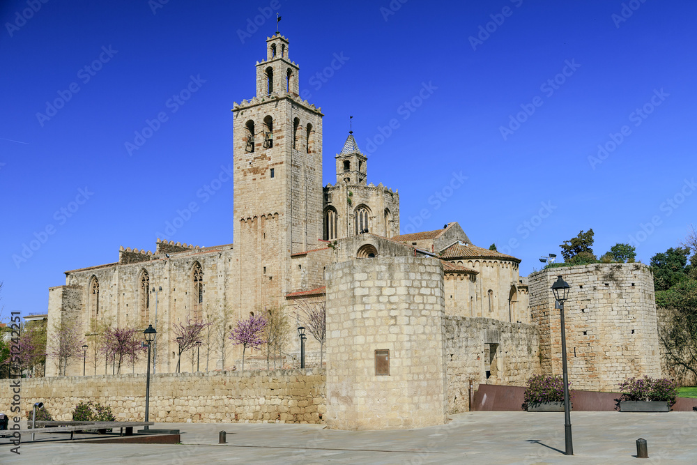 Monastery Sant Cugat del Valles.Catalonia Monastery Sant Cugat del Valles.Catalonia