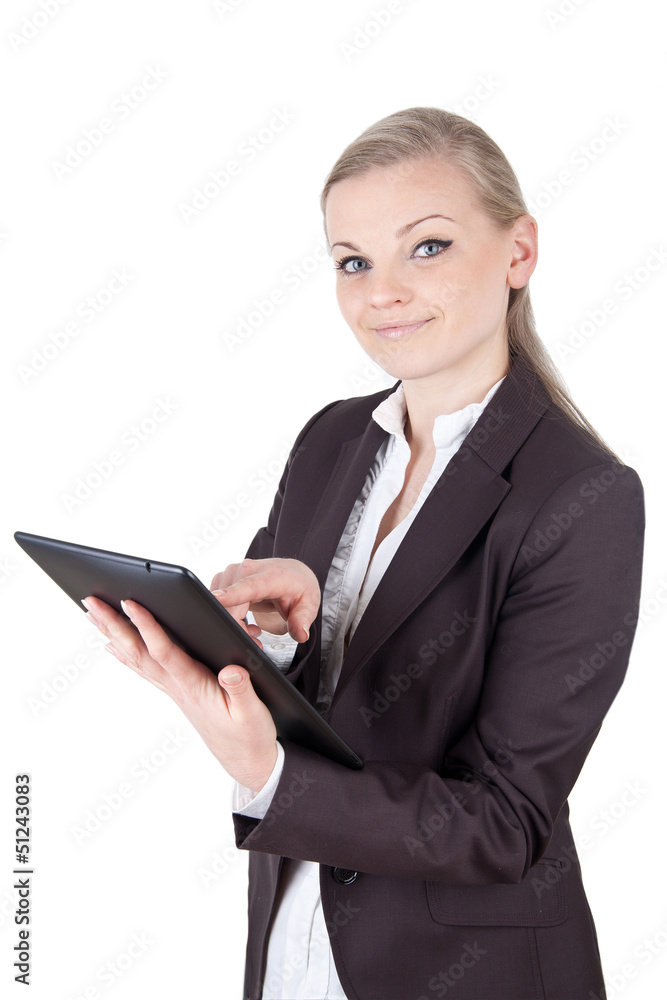 Geschäftsfrau mit Tablet-Computer Geschäftsfrau mit Tablet-Computer