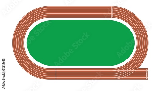 running track with green