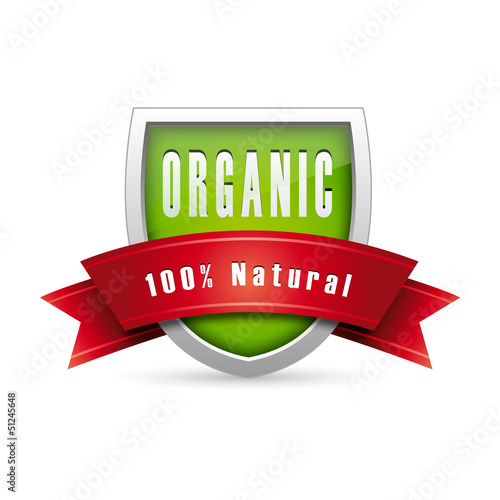Organic icon, 100% Natural