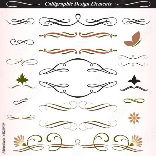 Calligraphic Design Elements