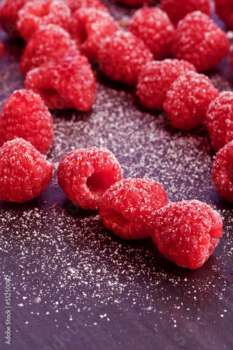 sugared sweet fresh red natural bio rapberry photo