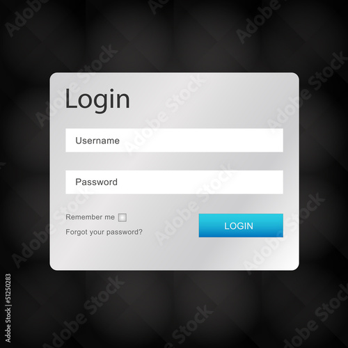 Vector login interface - username and password