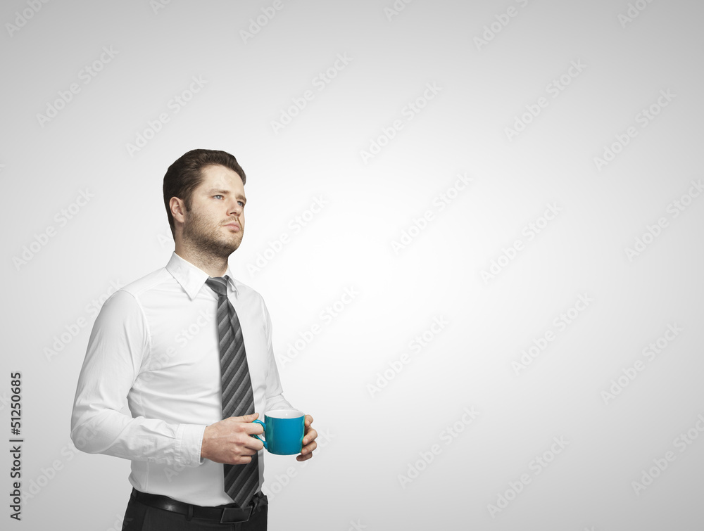 man with cup of coffe