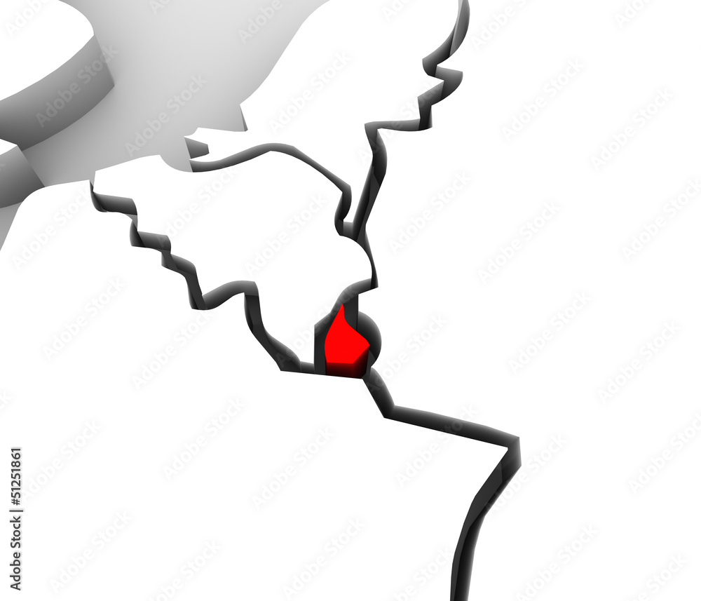3D Abstract Map Luxembourg Europe Continent Countries 3D Abstract Map Luxembourg Europe Continent Countries