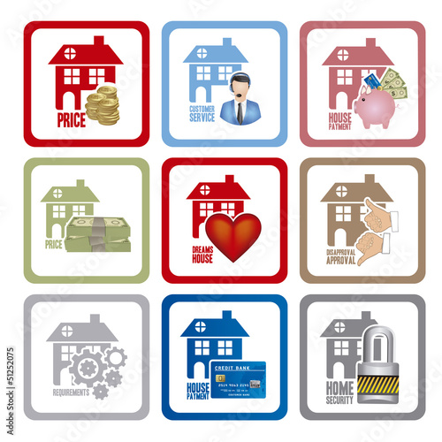 real estate and house icons