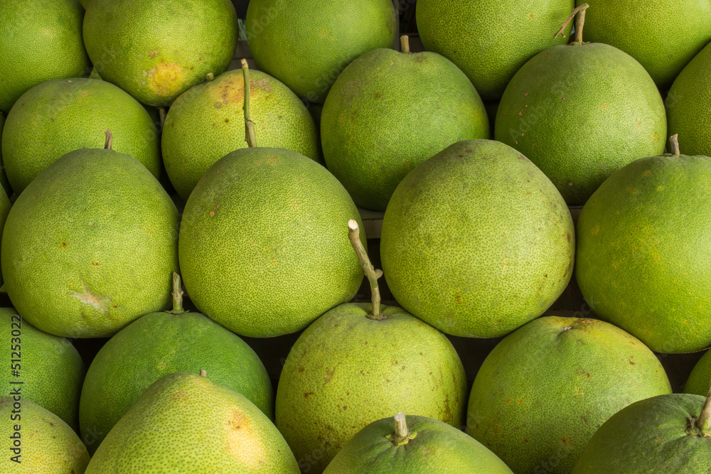 A lot of green Pomelos