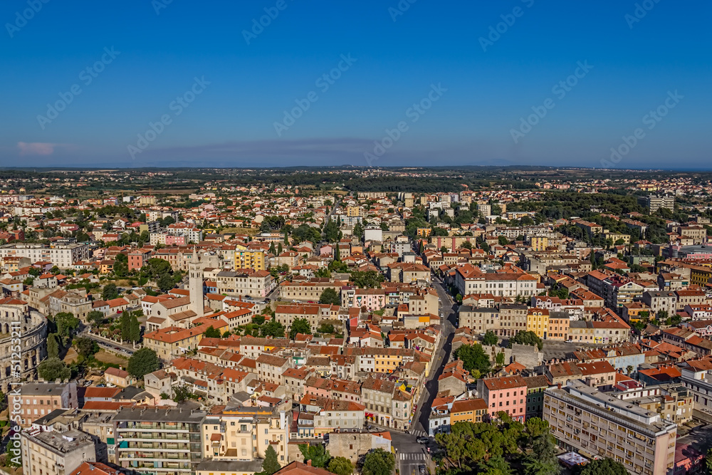 Aerial panorama of Pula