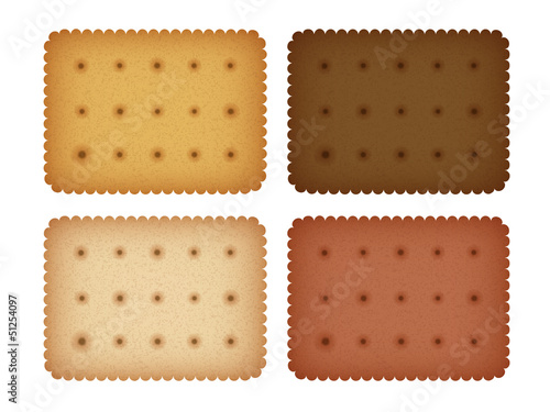 Biscuit Cookie Cracker Collection Vector EPS10