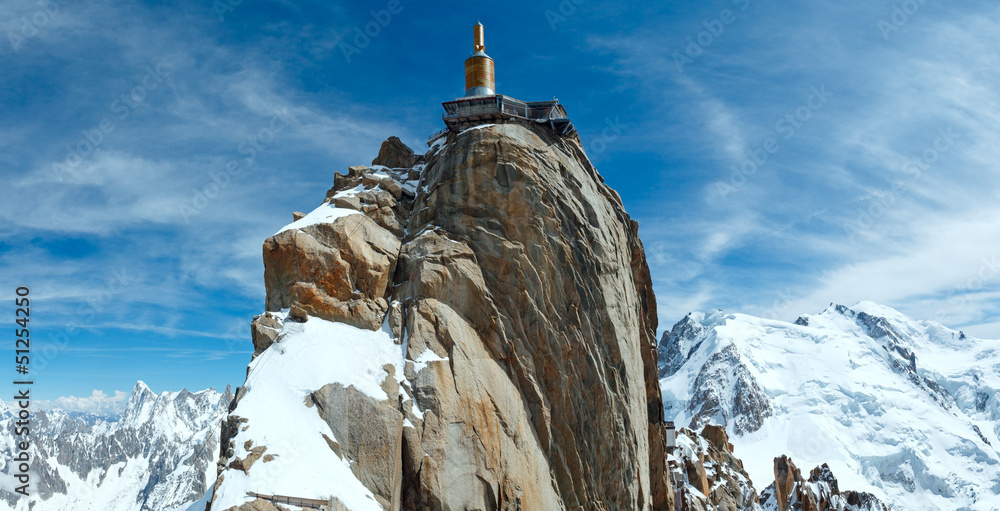 Naklejka premium Mountain top station (Aiguille du Midi, France).