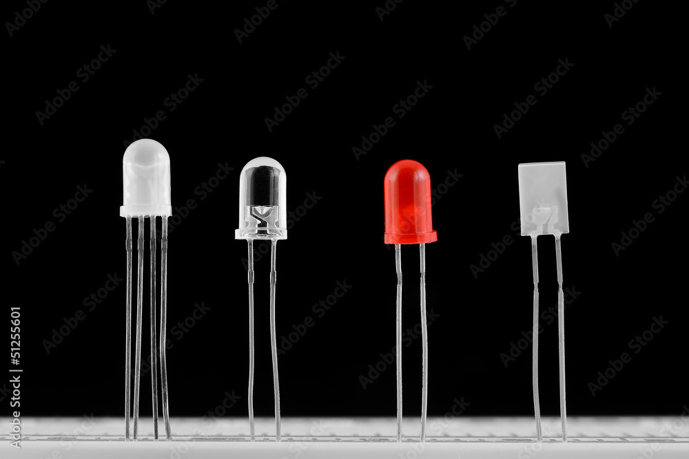 LEDs on breadboard LEDs on breadboard