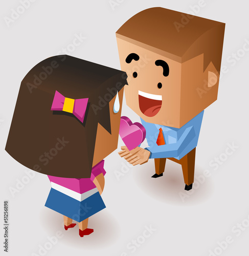 Romantic proposing on Valentine