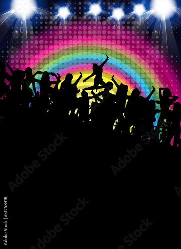 Disco Party Background. Vector Illustration