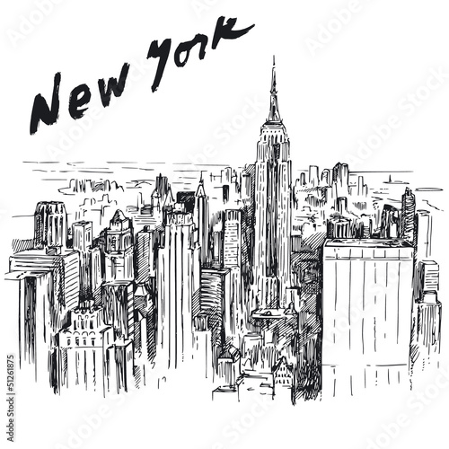 New York - hand drawn illustration