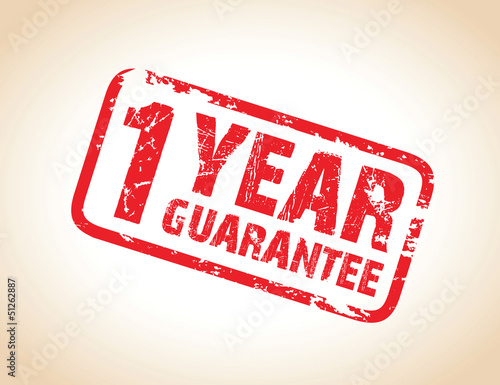 one year guarantee stamp