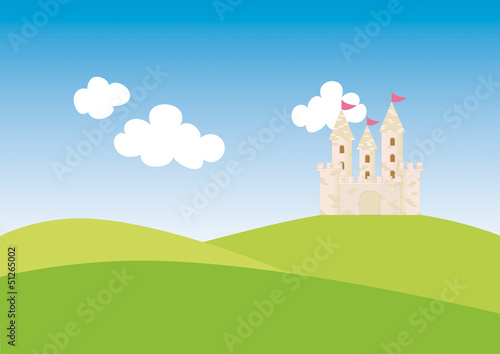 Landschaft mit Schloss