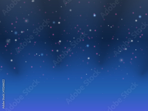 Abstract blue background with stars and light