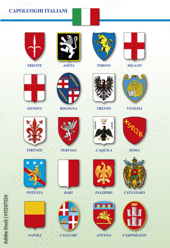 italian cities - coat of arms