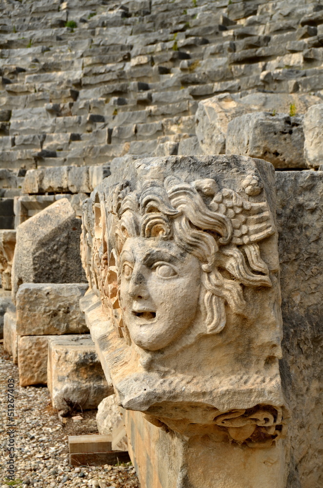 Reliefs am Amphittheater in Myra