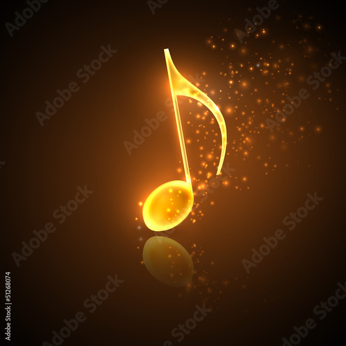 illustration of golden note