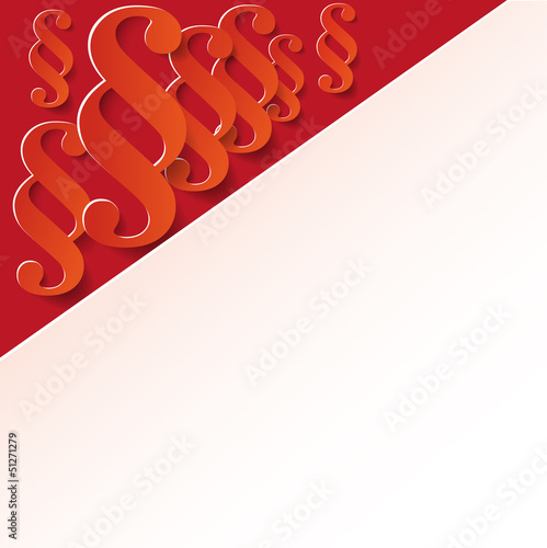 Red Paragraphs Paper Label