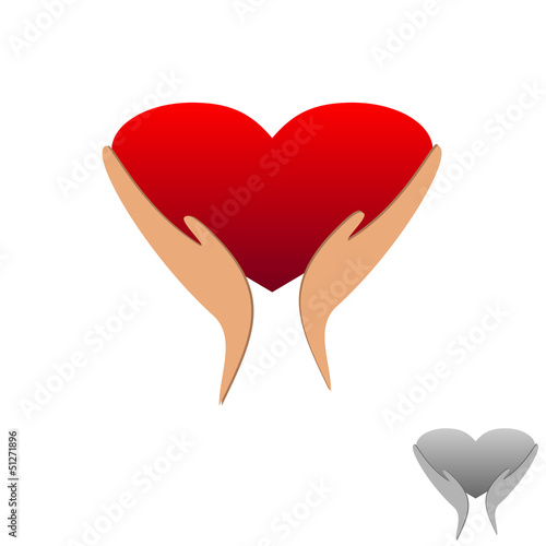 Heart in his hands