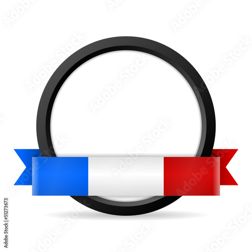 button mit banner frankreich I