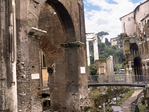 Принти на полотні The Portico of Ottavia the Roman fishmarket in Rome Italy