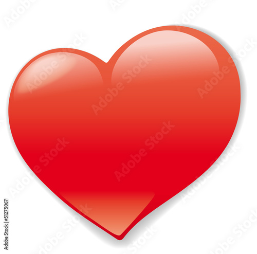 Rotes Herz schräg vector transparent shadows