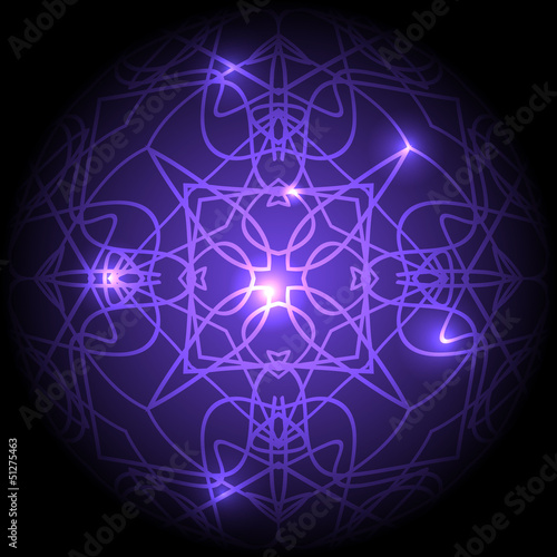 Violet round pattern with lights