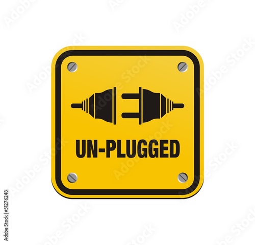 unplugged square signs