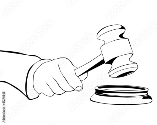 hand with judicial hammer