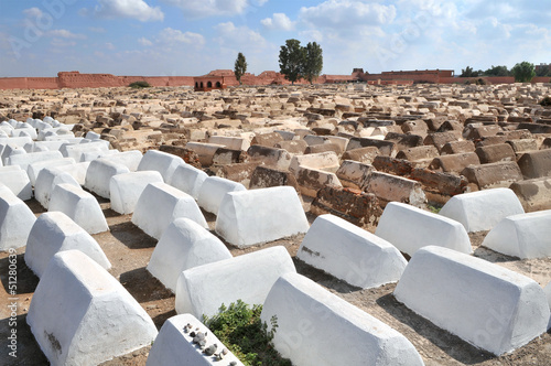Jewish cemetery in Marrakech's medina (old town).Marrakesh, Moro