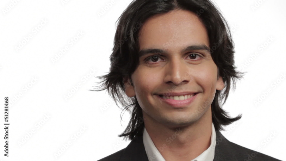 Professional man's face, white background Professional man's face, white background