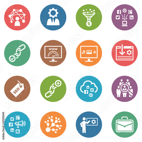 SEO & Internet Marketing Icons - Set 2 | Dot Series