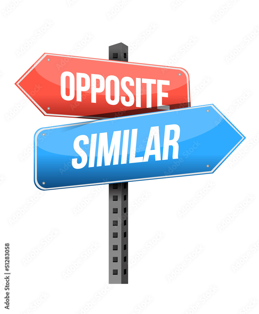 opposite, similar road sign opposite, similar road sign