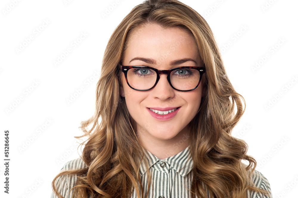 Beautiful smiling casual caucasian girl