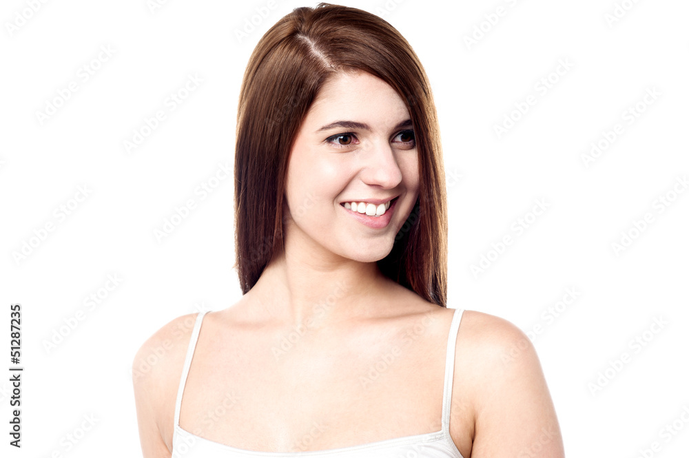 Attractive caucasian female model looking away Attractive caucasian female model looking away