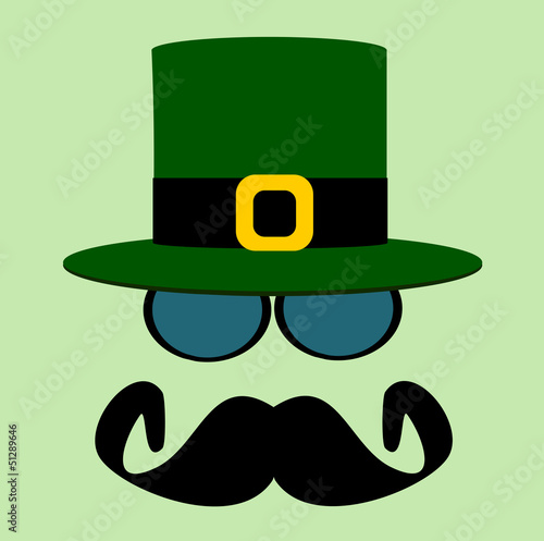 man with irish hat and sunglasses