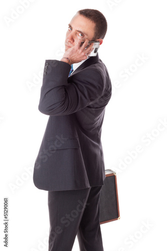 Businessman with mobilephone