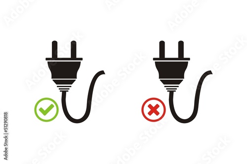 plugged and un-plugged icons