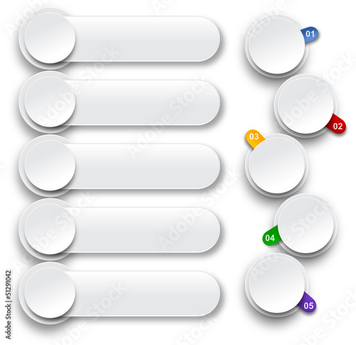 Numbered infographics list design.