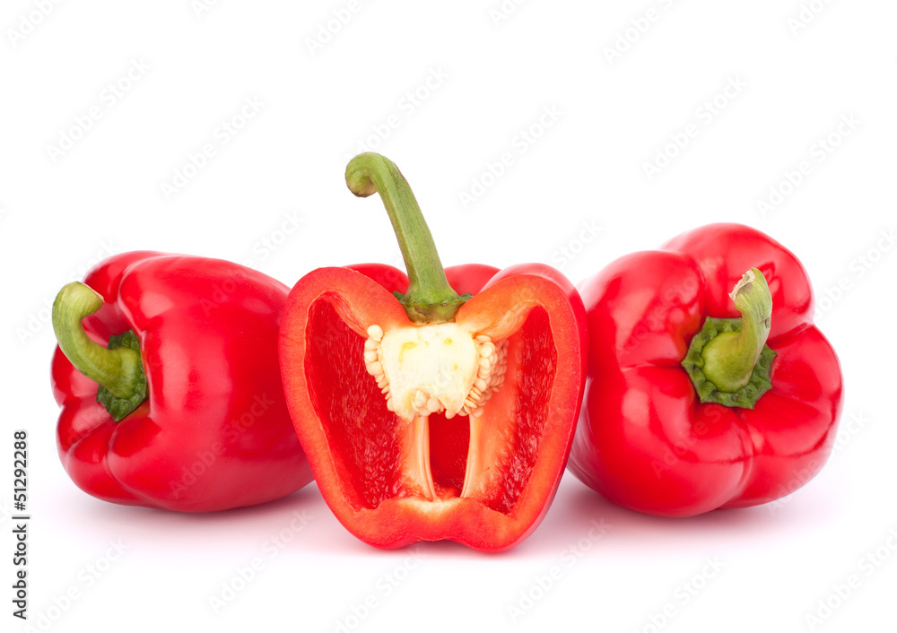 red pepper isolated on white background