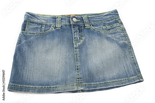 Canvas Print denim mini skirt