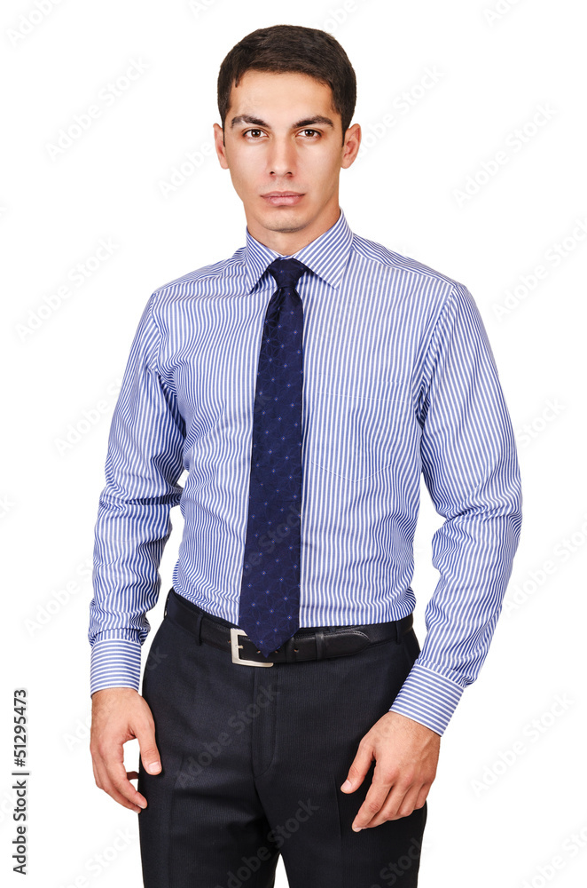 Male model with shirt isolated on white Male model with shirt isolated on white