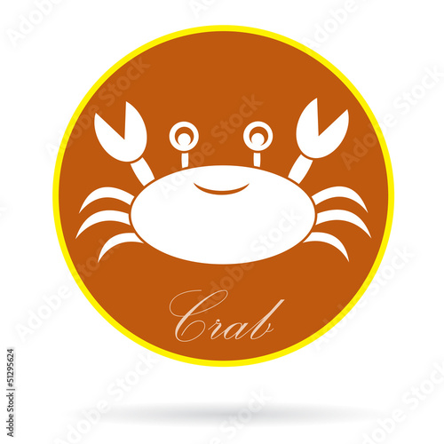 Vector image of an crab , illustration - vector