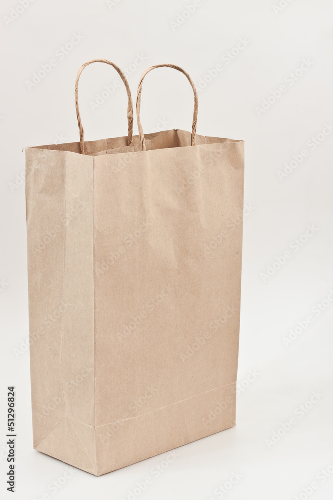 brown paper bag with white background brown paper bag with white background