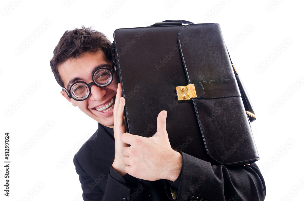 Nerd businessman isolated on the white Nerd businessman isolated on the white