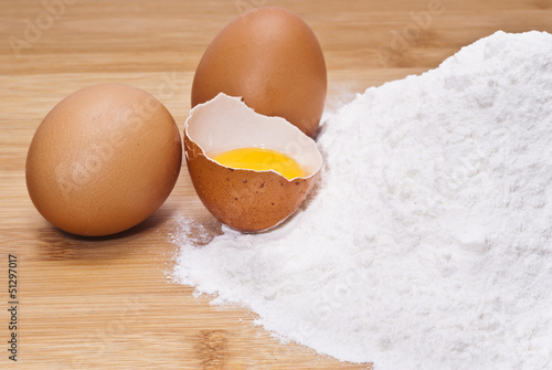 Eggs and flour. preparation of pasta