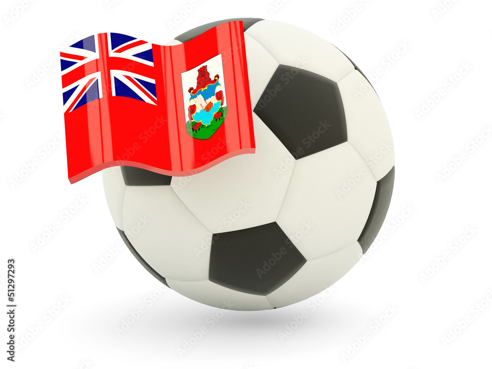 Football with flag of bermuda Football with flag of bermuda